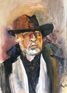 Портрет Анатолія Плясовиці написав 2018 року його друг Анатолій Шевченко